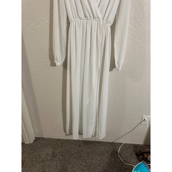 Lulus Wondrous Water Lilies White Ethereal Maxi Dress - Picture 7 of 13